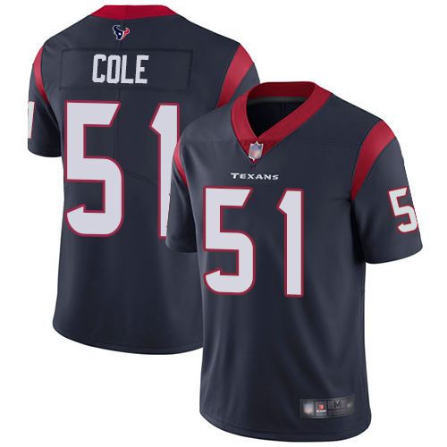 Houston Texans Limited Navy Blue Men Dylan Cole Home Jersey NFL Football #51 Vapor Untouchable->houston texans->NFL Jersey
